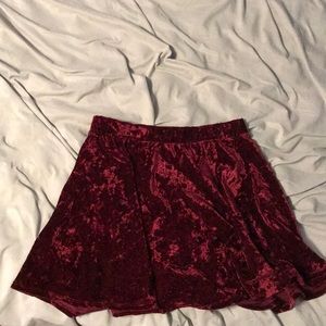 ✨FINAL PRICE DROP✨ Beautiful burgundy velvet skirt